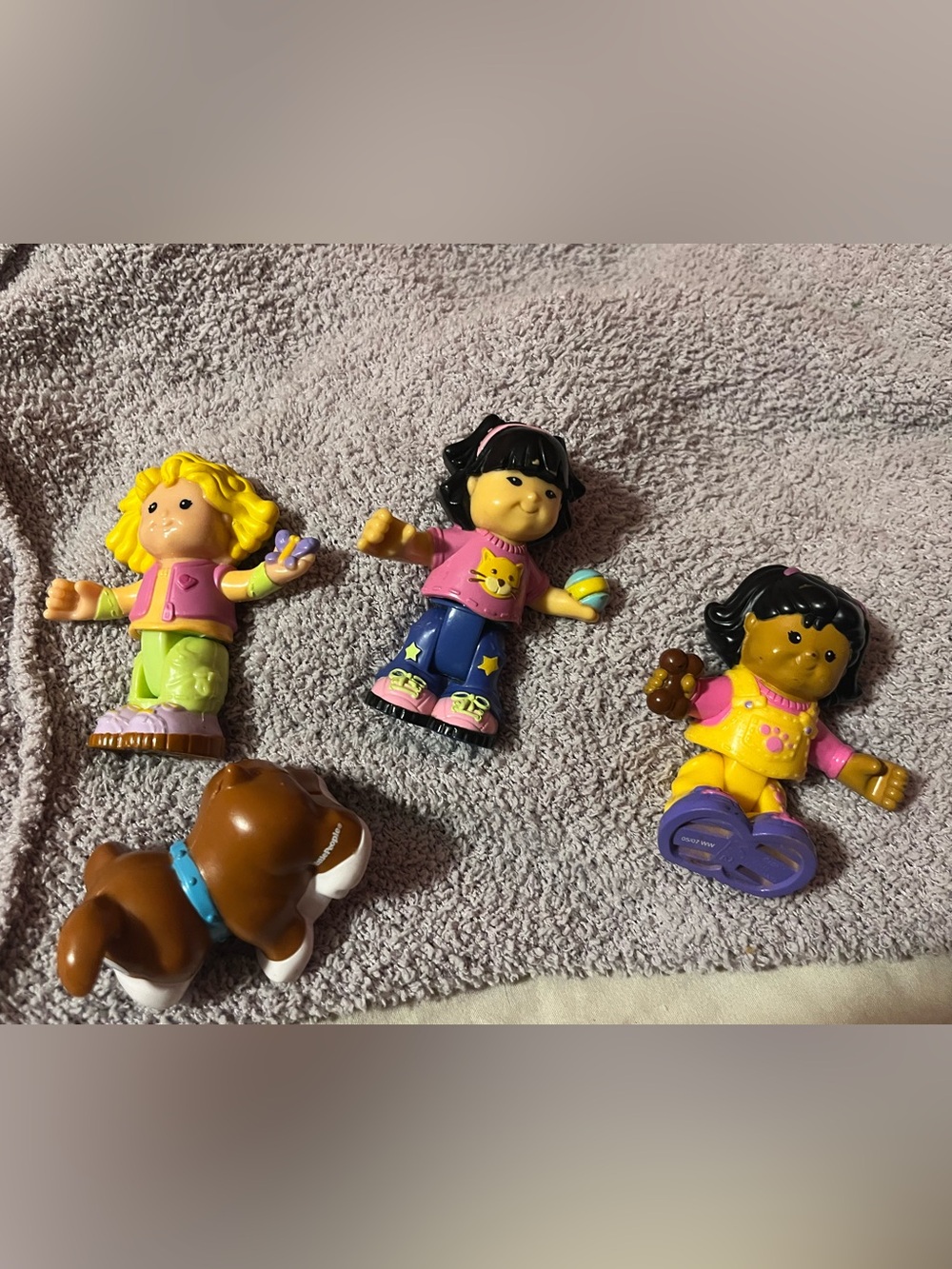 Fisher-Price Little People Girl bendies with dog